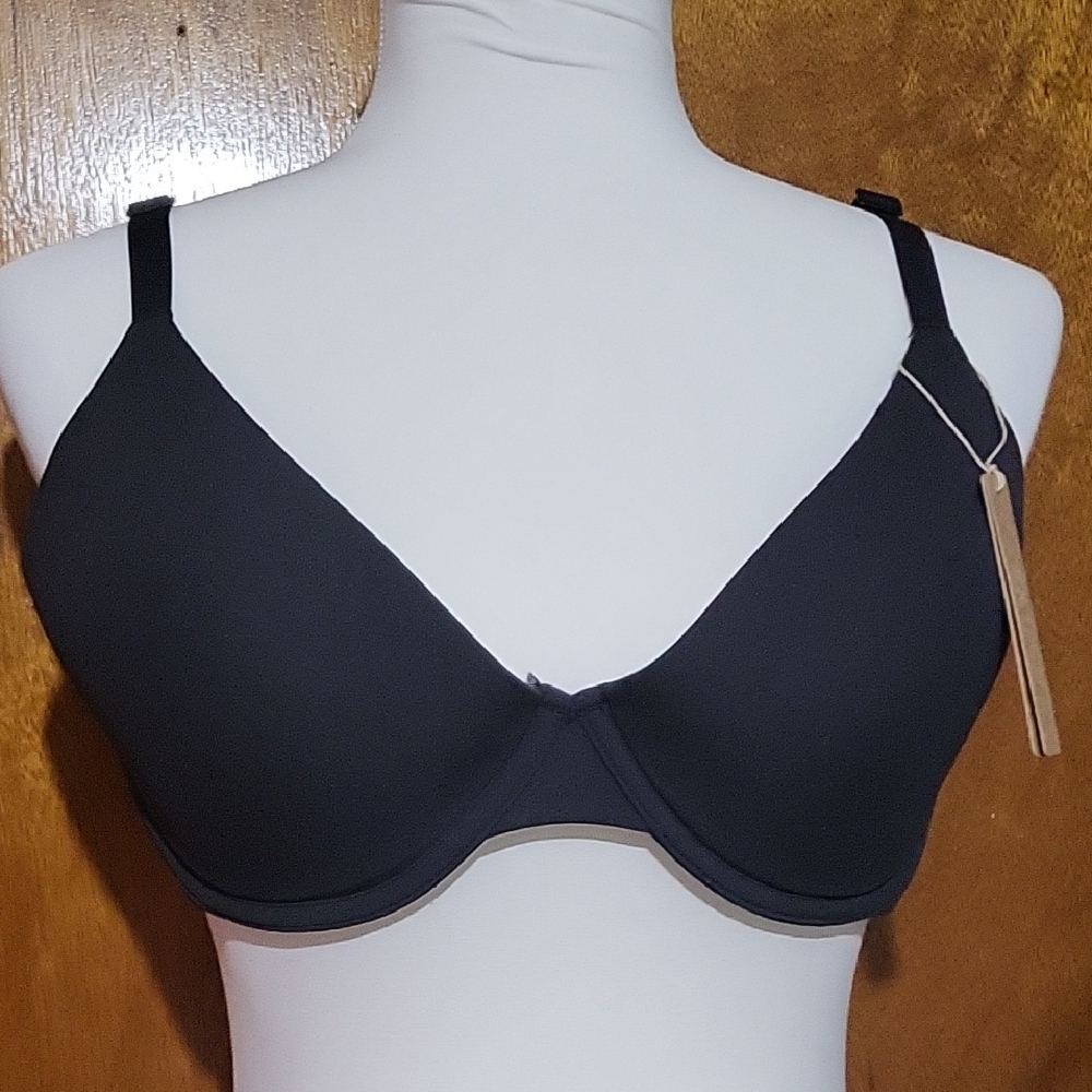 NWT Skims Black Underwire Push Up Bra Size 38D
